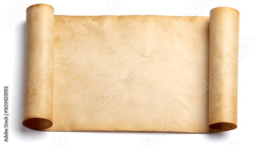 Aged scroll of parchment