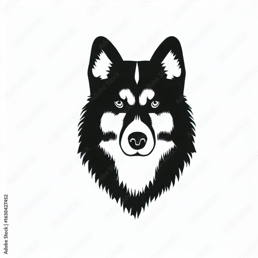Naklejka premium Alaskan Shepherd Dog Icon