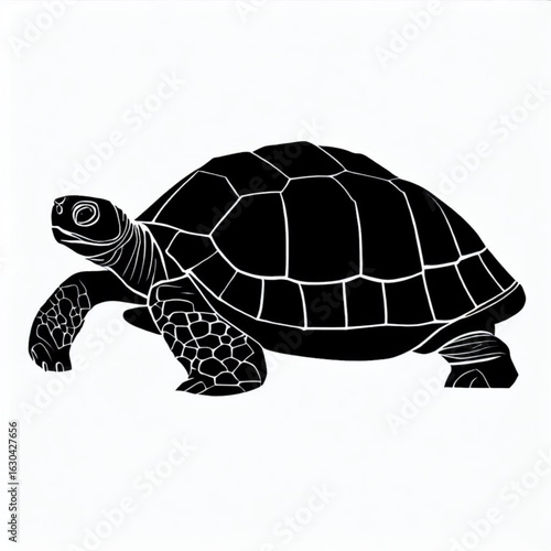 Aldabra Giant Tortoise Silhouette