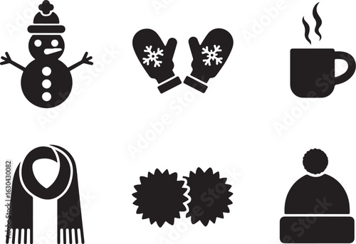 Cozy winter accessories provide warmth and festive vibes