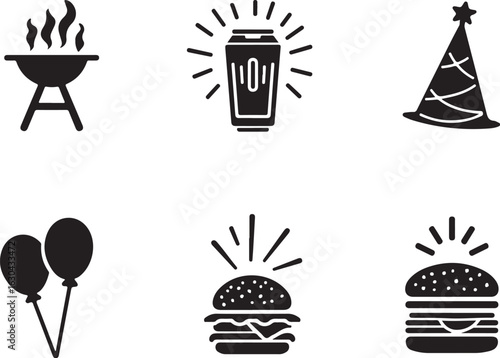 Celebrate summer fun barbecue party with festive decorations