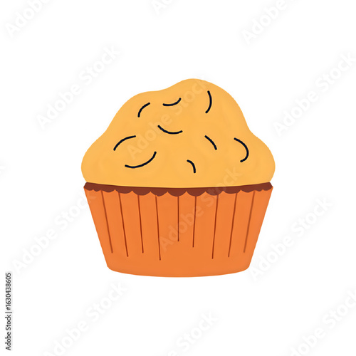 Scrumptious Banana Nut Muffin: Perfect Bakery Treat Illustration