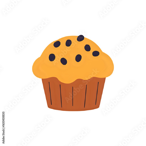 Delicious Blueberry Muffin: Perfect Bakery Treat Illustration