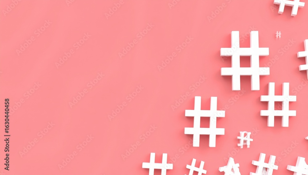 Obraz premium Abstract Social Media Hashtag Design Background