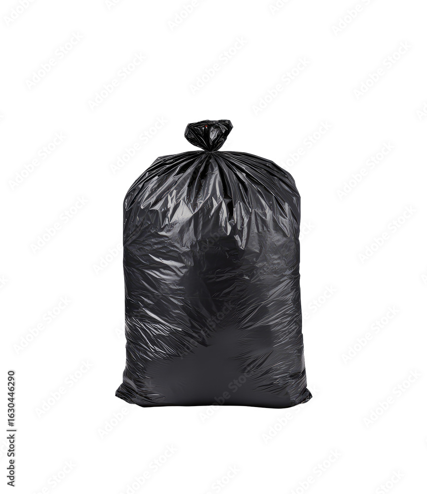 A full black garbage bag A full black garbage bag