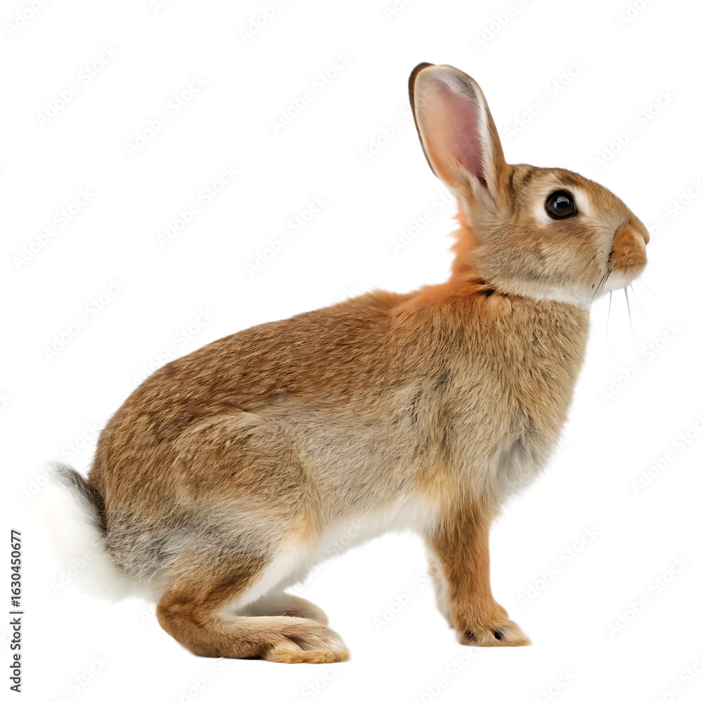 Obraz premium Png Full Body cottontail rabbit isolated on white background