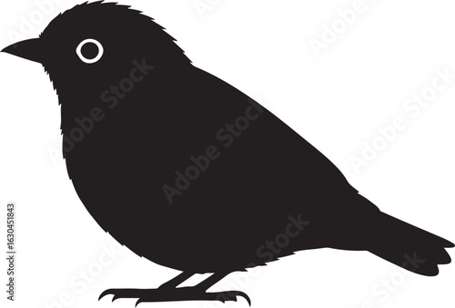 Northern Parula Vector Silhouette