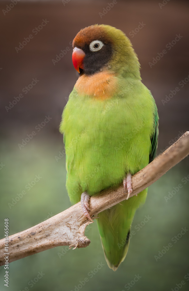 Obraz premium Black Cheeked Love Bird Perched