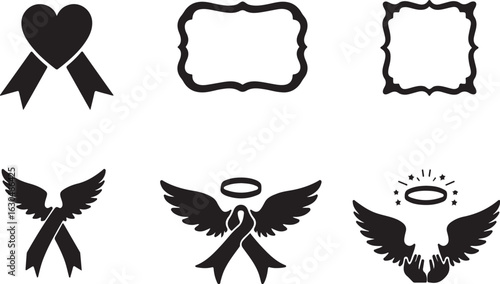 Elegant memorial symbols for remembrance and sympathy designs