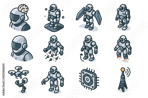 Weight leg vector robotic booster exosuit limb modules dynamic mode icon time
