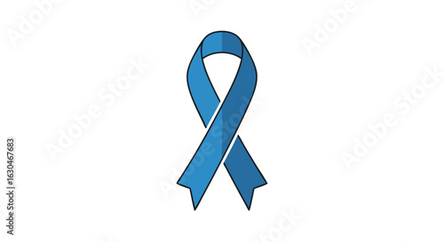 Awareness ribbon illustration displaying symbol of hope support and compassion in promoting different global causes and health topics