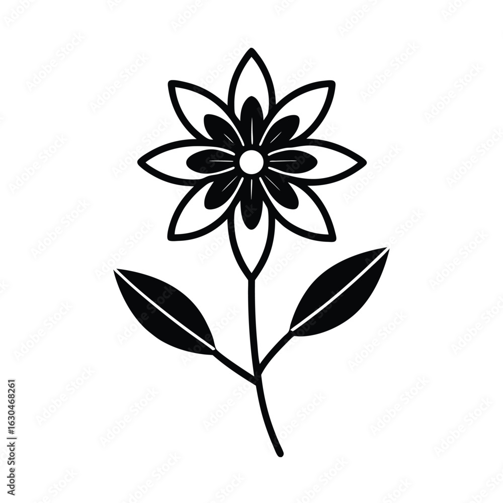 Fototapeta premium -dainty-flower-outlines---minimalist-vector-clipar.eps