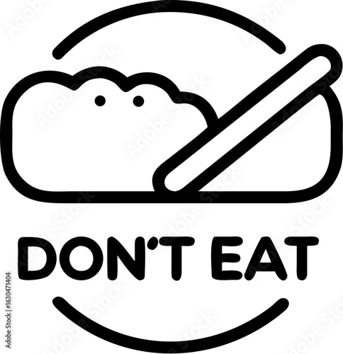 Single isolated icon representing do not eat during ramadan