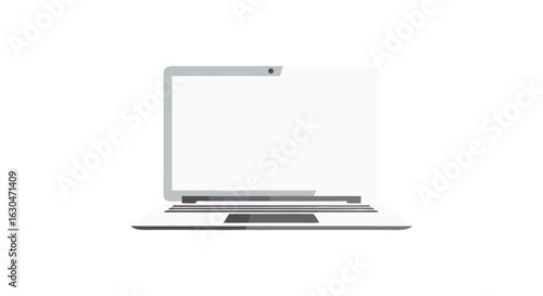 Sleek and Modern Laptop Illustration: A Minimalist Design for Digital Nomads and Tech Enthusiasts looking for a clean image