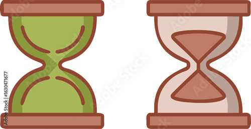 Hourglass icon representing time passing and anti aging concepts