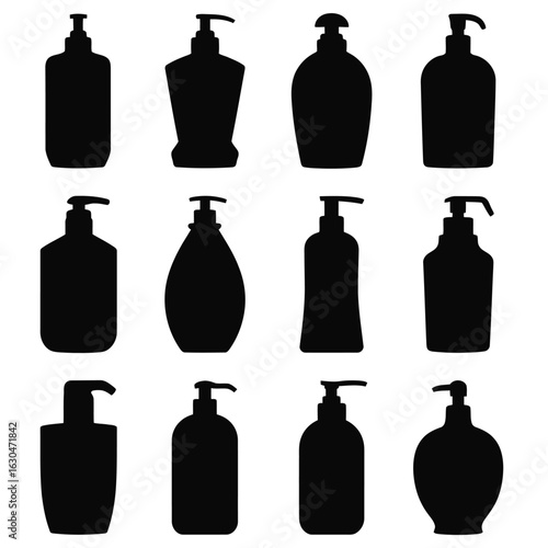 Assorted pump bottles dispenser liquid