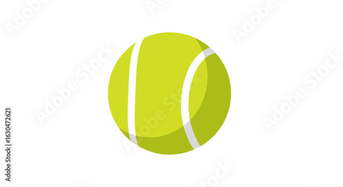 Vibrant vector illustration of a tennis ball with clean lines and bright colors perfect for sports and recreation designs