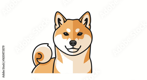 Charming Shiba Inu Portrait: A Delightful Rendition Capturing Loyalty and Playfulness with an Animated Flair, Representing Modern Digital Art