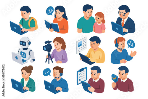 Vector ai evaluator counselor teacher parent designer student content role creator tutor