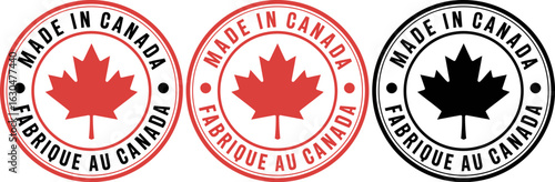 Made in canada product label canadian symbol quality assurance