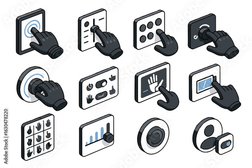 Haptic layout reset user panel interface status slider vector sensitivity adjustment icon