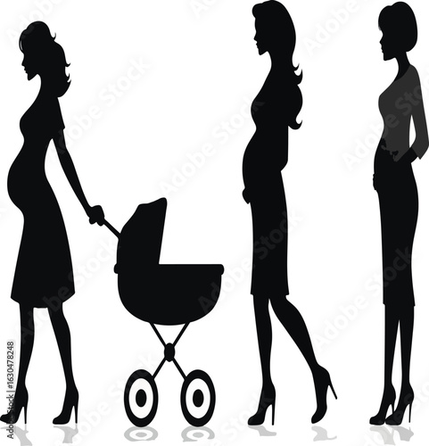 Pregnant Women and Motherhood Silhouettes