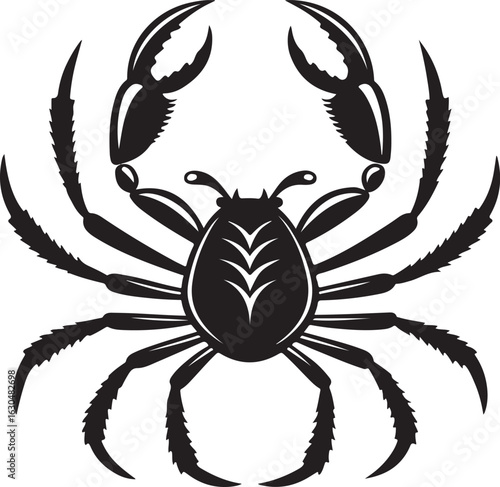 Stylized Crab Sea Creature Illustration