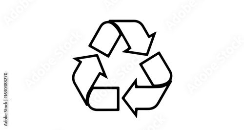 Recycle symbol vector image for eco friendly environment and sustainable living promotion and design needs