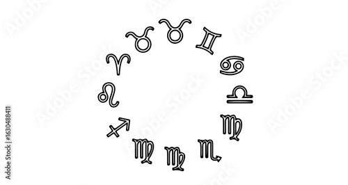 Zodiac signs astrology horoscope symbols aries taurus gemini cancer leo virgo libra scorpio sagittarius