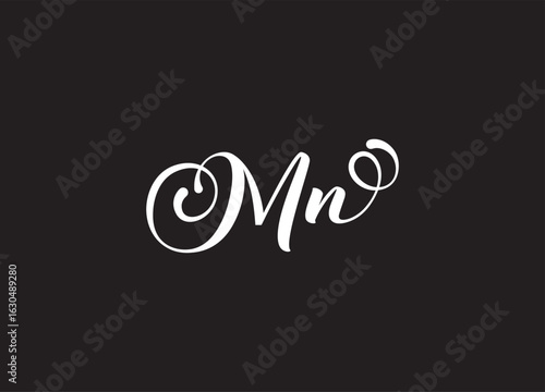 MN Abstract Letters Logo Monogram Design Icon Font