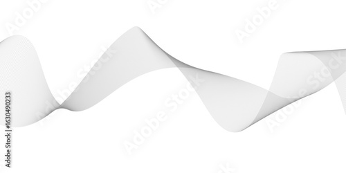 Abstract vector background with black wavy lines, Abstract wavy technology curve lines on transparent background isolated. 
