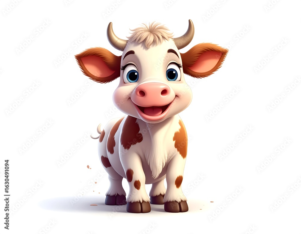 Obraz premium Cute cartoon cow (1)