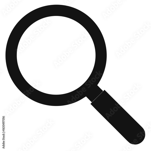 Magnifying Glass Outline Vector – Top View Art
