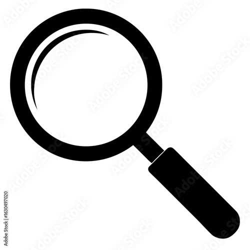 Magnifying Glass Outline Vector – Top View Art