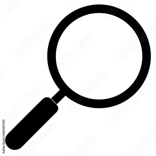 Magnifying Glass Outline Vector – Top View Art