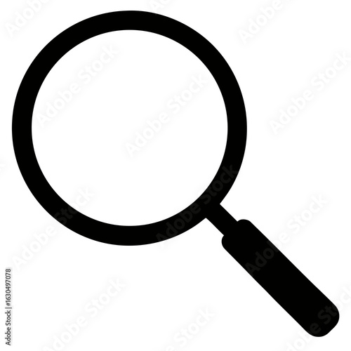 Magnifying Glass Outline Vector – Top View Art