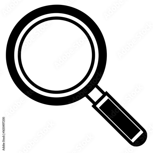Magnifying Glass Outline Vector – Top View Art