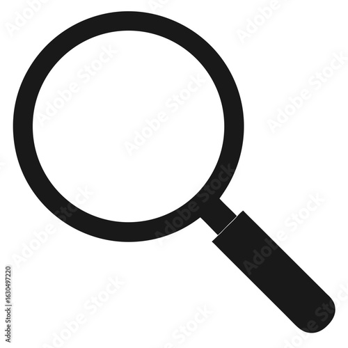 Magnifying Glass Outline Vector – Top View Art