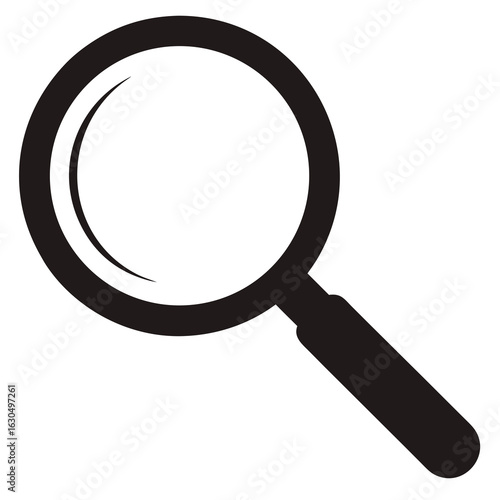 Magnifying Glass Outline Vector – Top View Art