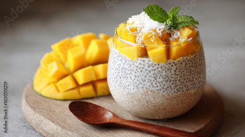 This mango-coconut chia pudding is the perfect blend of healthy living and natural flavors, radiating freshness and harmony.
