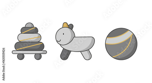 Cute Baby Toys Stacker Ball Ram