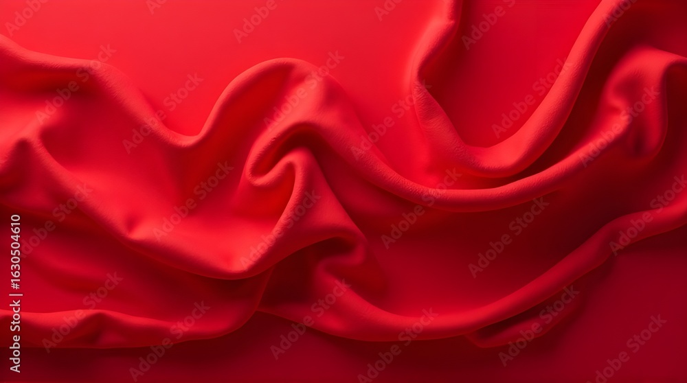 Obraz premium Flowing twisted red cloth background 