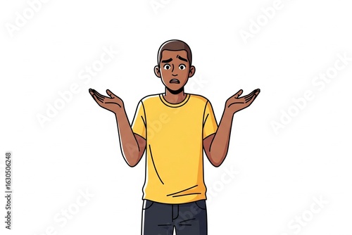 I Don't Know - A Clean Cartoon Depiction of Doubt