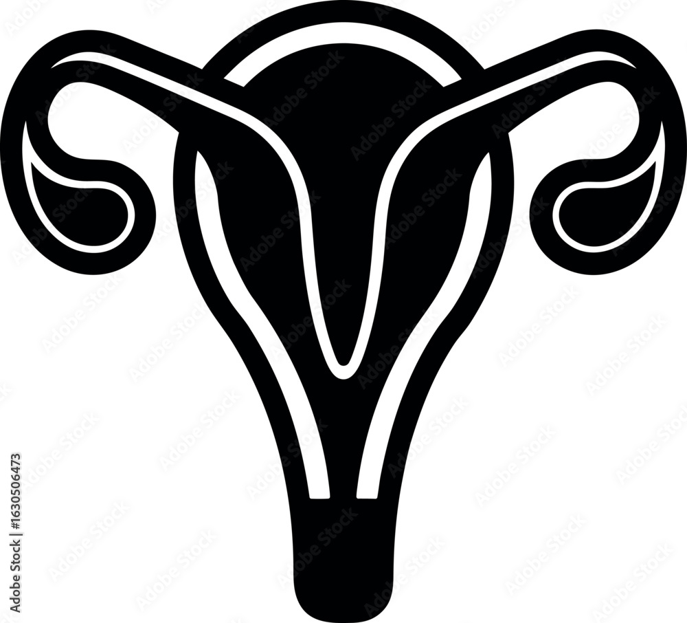 Obraz premium Uterus Silhouette