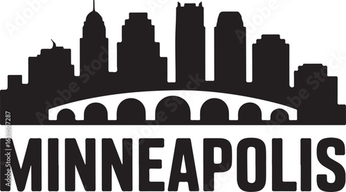 Minneapolis Skyline Silhouette