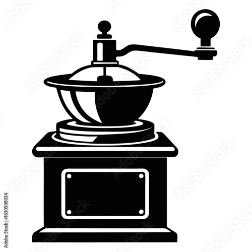  Vintage Hand Crank Coffee Grinder – Art Vector