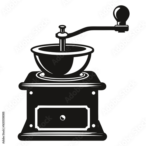  Vintage Hand Crank Coffee Grinder – Art Vector