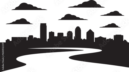 Chattanooga Tennessee Skyline Silhouette