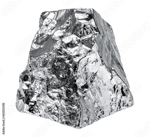 Raw platinum isolated on transparent background
