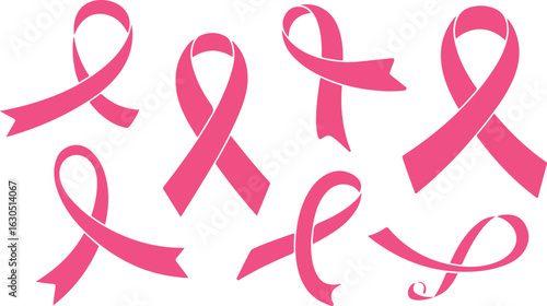 Pink Ribbon Collection Vector Art for breast cancer  Awareness Campaigns and Support Causes